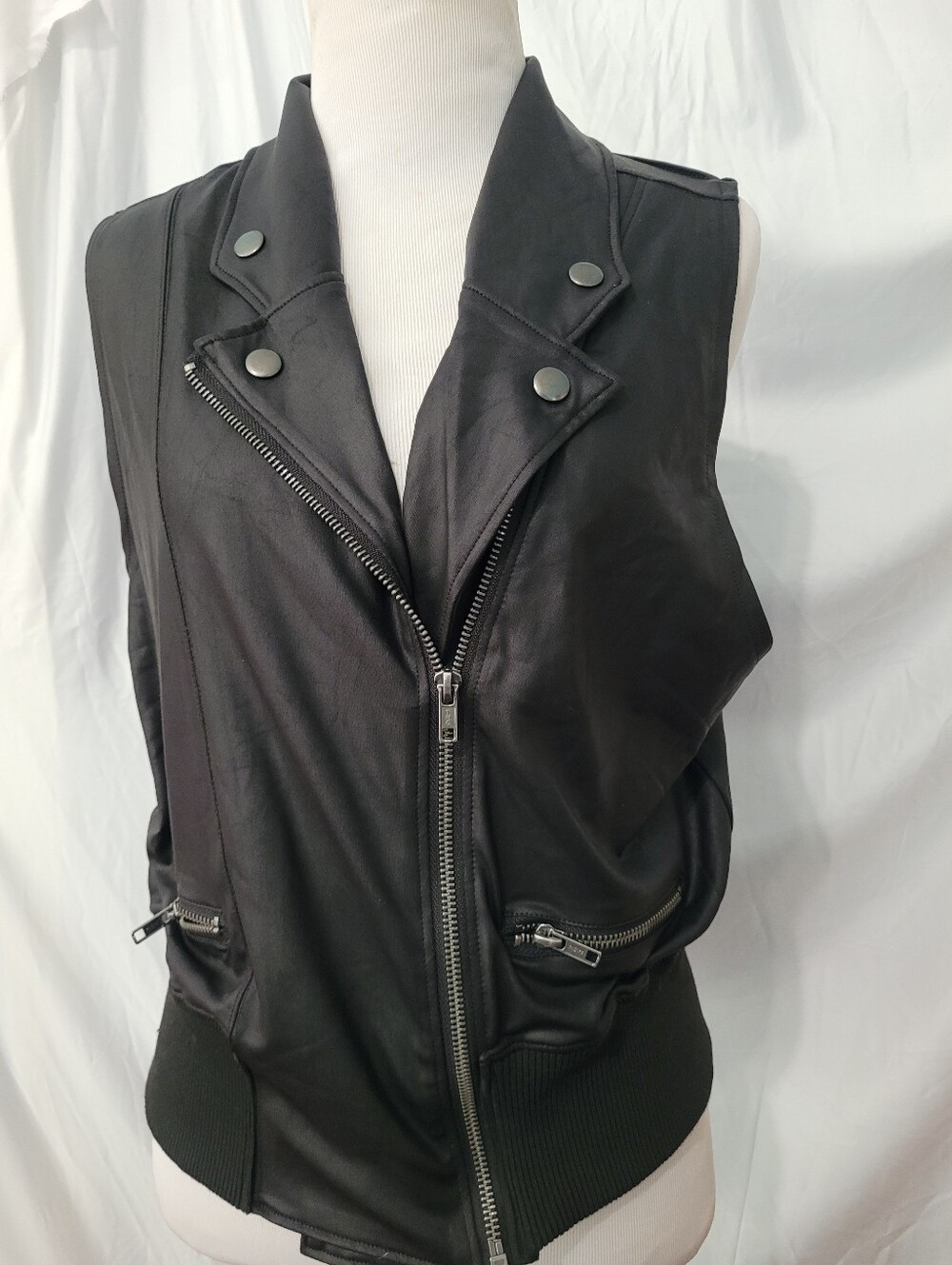 Black Moto Vest Women's Large By Balera Dancewear